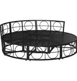 VidaXL Loungebed voor buiten zonder luifel poly rattan zwart