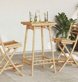 VidaXL Bartafel voor buiten vierkant 55x55x100 cm bamboe