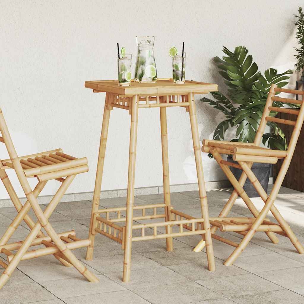 VidaXL Bartafel voor buiten vierkant 55x55x100 cm bamboe