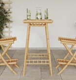VidaXL Bartafel voor buiten vierkant 55x55x100 cm bamboe