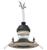 VidaXL Inbouwspots 24 stuks Rond GU10 Messing Ø90 mm Staal