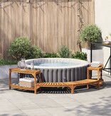 VidaXL Hot Tub Omgeving Halfrond 272x120.5x55.5 cm Massief Acacia Hout