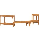 VidaXL Hot Tub Omgeving Halfrond 272x120.5x55.5 cm Massief Acacia Hout