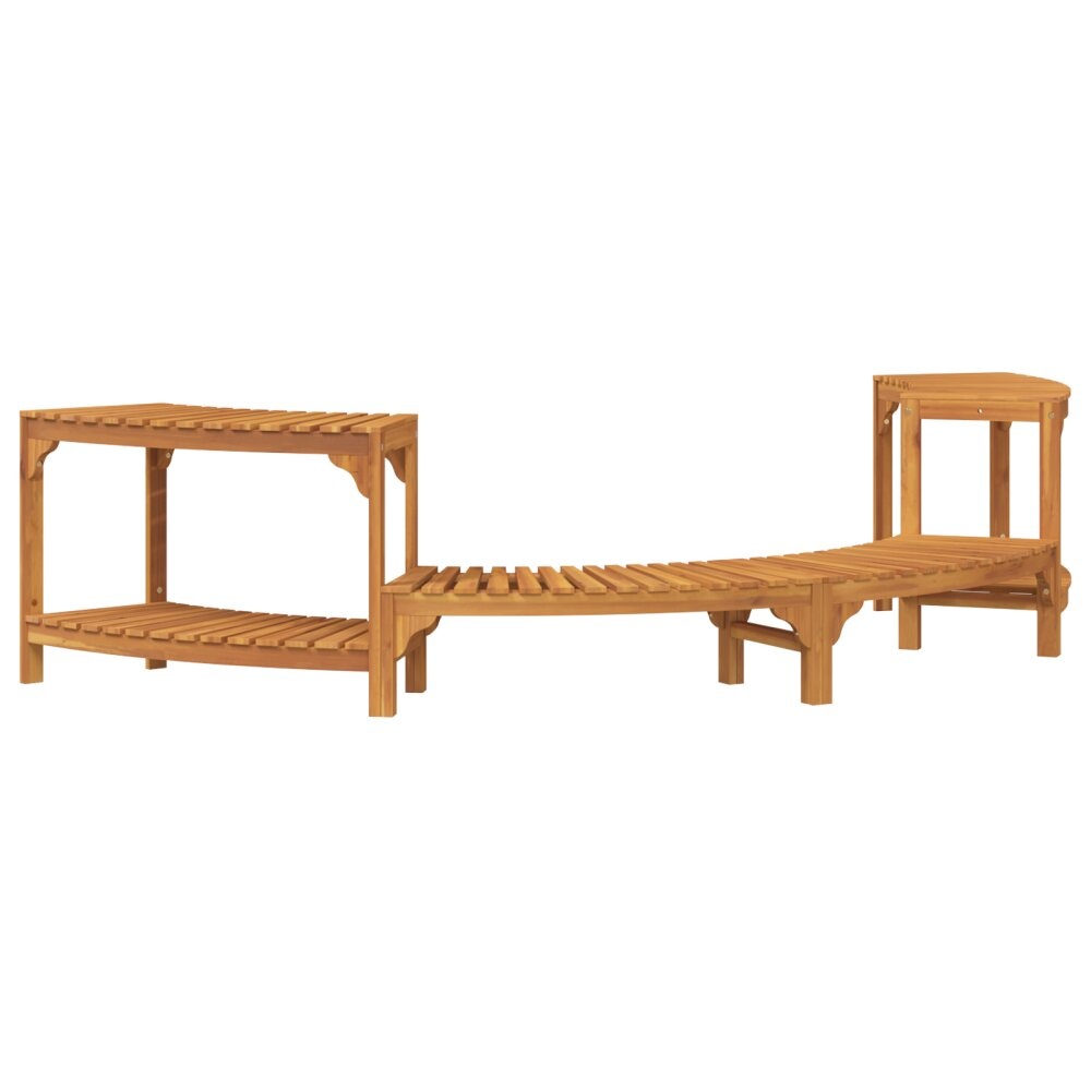 VidaXL Hot Tub Omgeving Halfrond 272x120.5x55.5 cm Massief Acacia Hout