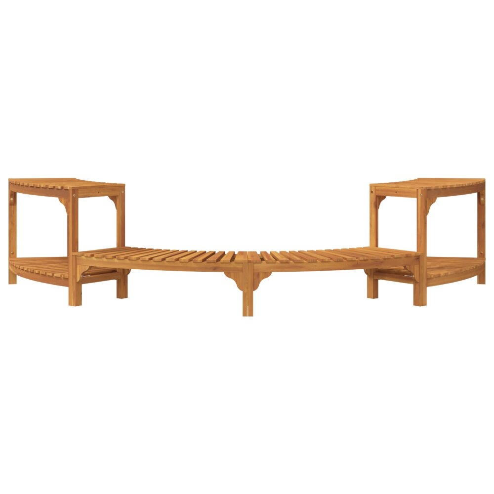 VidaXL Hot Tub Omgeving Halfrond 272x120.5x55.5 cm Massief Acacia Hout