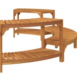 VidaXL Hot Tub Omgeving Halfrond 272x120.5x55.5 cm Massief Acacia Hout