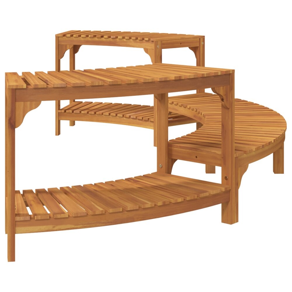 VidaXL Hot Tub Omgeving Halfrond 272x120.5x55.5 cm Massief Acacia Hout