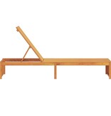 VidaXL Zonnebed 200x55x30 cm Massief Acaciahout