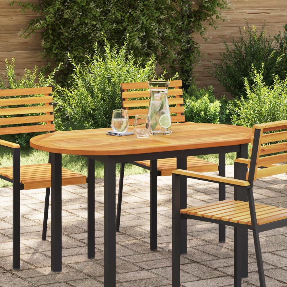 VidaXL Tafelblad 120x70x2,2 cm Ovaal Massief Houten Acacia