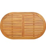VidaXL Tafelblad 120x70x2,2 cm Ovaal Massief Houten Acacia
