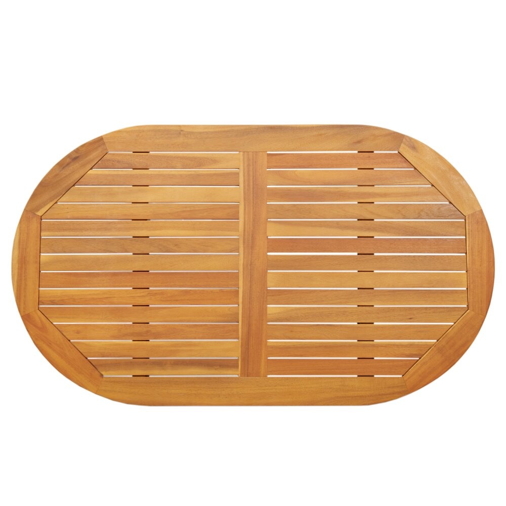 VidaXL Tafelblad 120x70x2,2 cm Ovaal Massief Houten Acacia