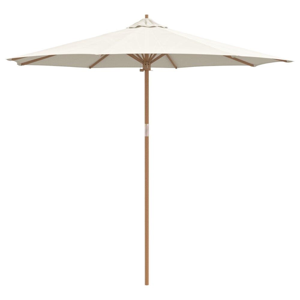 VidaXL Crème Witte Tuin Parasol 270x260 cm Bamboe