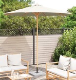 VidaXL Crème Witte Tuin Parasol 270x260 cm Bamboe