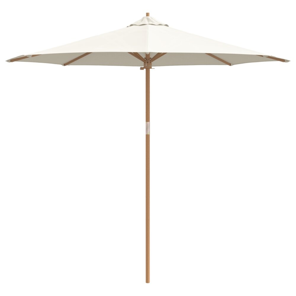 VidaXL Crème Witte Tuin Parasol 270x260 cm Bamboe