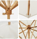 VidaXL Crème Witte Tuin Parasol 270x260 cm Bamboe