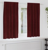 VidaXL Blackout Gordijnen met Topband 2 stuks Wijnrood Fluweel
