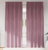 VidaXL Blackout Gordijnen met Top Tape 2 stuks Donkerroze Fluweel