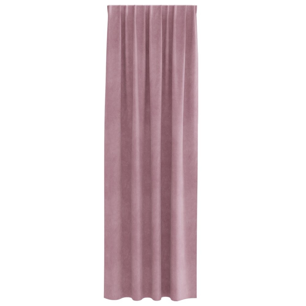 VidaXL Blackout Gordijnen met Top Tape 2 stuks Donkerroze Fluweel