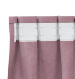 VidaXL Blackout Gordijnen met Topband 2 stuks Donkerroze Velours