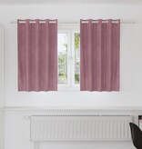 VidaXL Blackout Gordijnen met Oogjes 2 stuks Donkerroze Velours