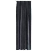 VidaXL Blackout Gordijnen met Topband 2 stuks Donkergrijs Velours
