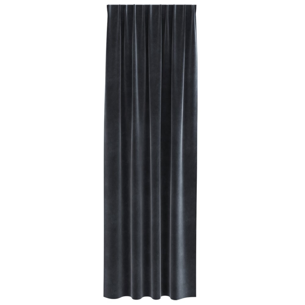 VidaXL Blackout Gordijnen met Topband 2 stuks Donkergrijs Velours
