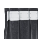 VidaXL Blackout Gordijnen met Topband 2 stuks Donkergrijs Velours