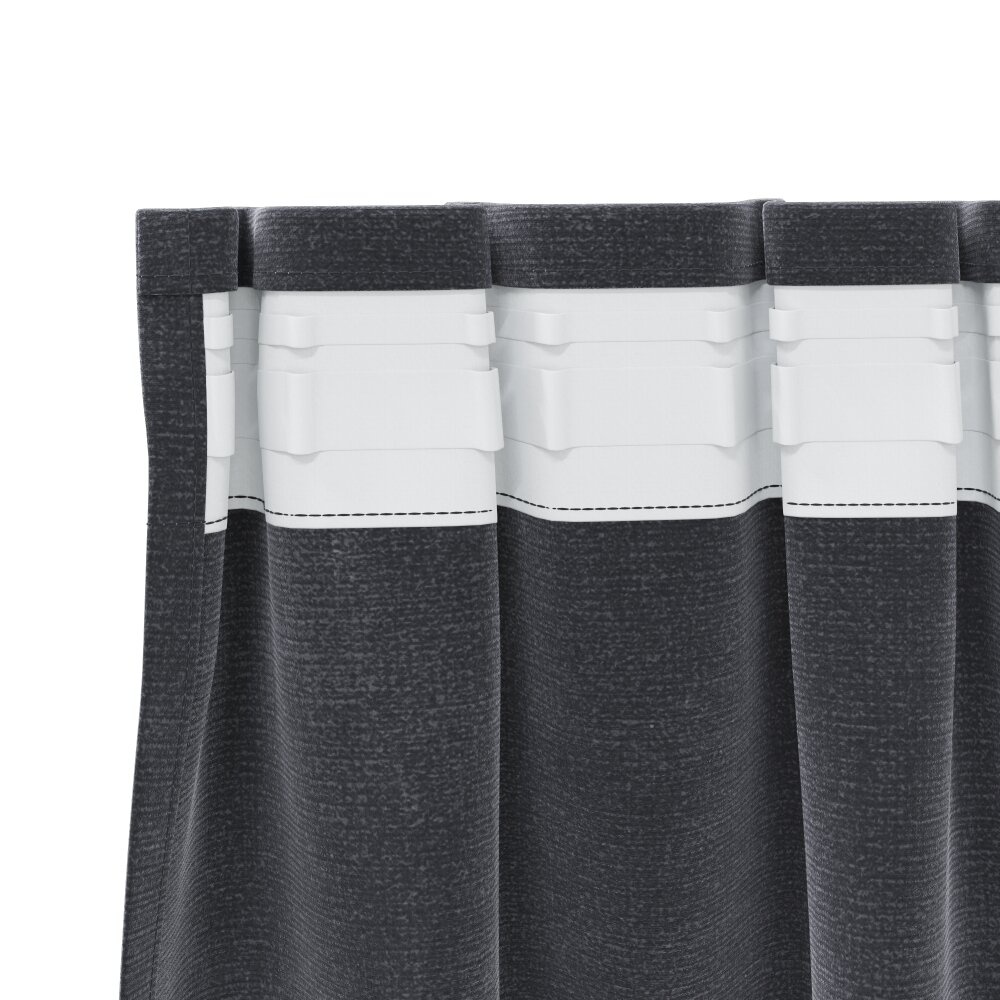 VidaXL Blackout Gordijnen met Topband 2 stuks Donkergrijs Velours