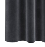 VidaXL Blackout Gordijnen met Topband 2 stuks Donkergrijs Velours