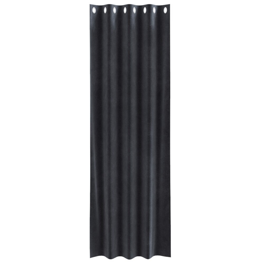 VidaXL Blackout Gordijnen met Oogjes 2 stuks Donkergrijs Fluweel