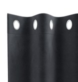 VidaXL Blackout Gordijnen met Oogjes 2 stuks Donkergrijs Fluweel
