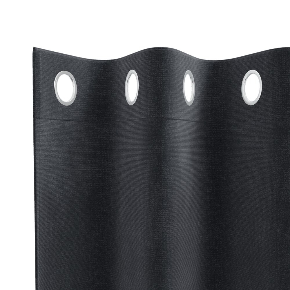 VidaXL Blackout Gordijnen met Oogjes 2 stuks Donkergrijs Fluweel