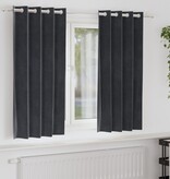 VidaXL Verduisteringsgordijnen met Oogjes 2 stuks Donkergrijs Velours
