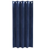VidaXL Blackout Gordijnen met Oogjes 2 stuks Donkerblauwe Velours