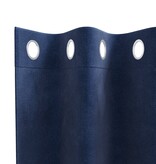 VidaXL Blackout Gordijnen met Oogjes 2 stuks Donkerblauwe Velours