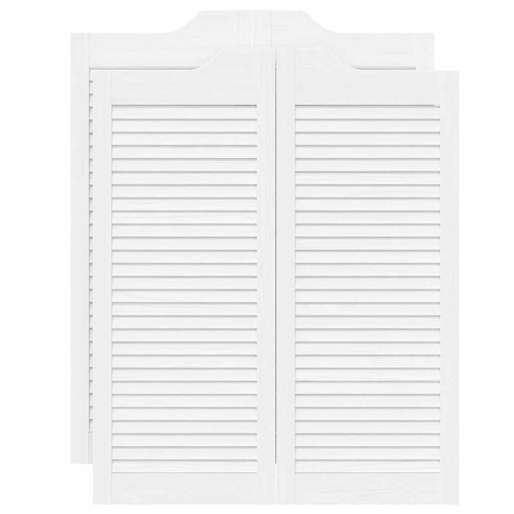 VidaXL Draaideuren louvredesign 2 paar 100x80 cm wit