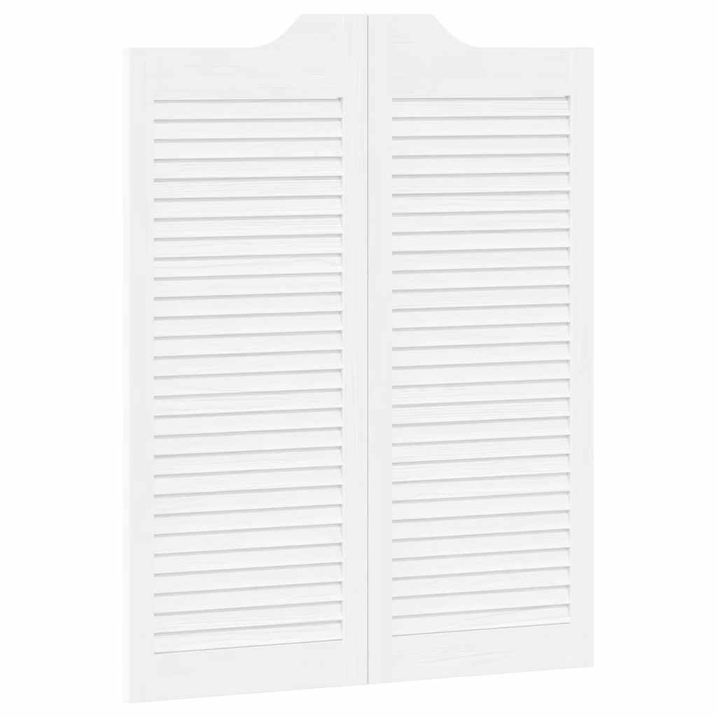 VidaXL Draaideuren louvredesign 2 paar 100x80 cm wit