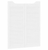 VidaXL Draaideuren louvredesign 2 paar 100x80 cm wit