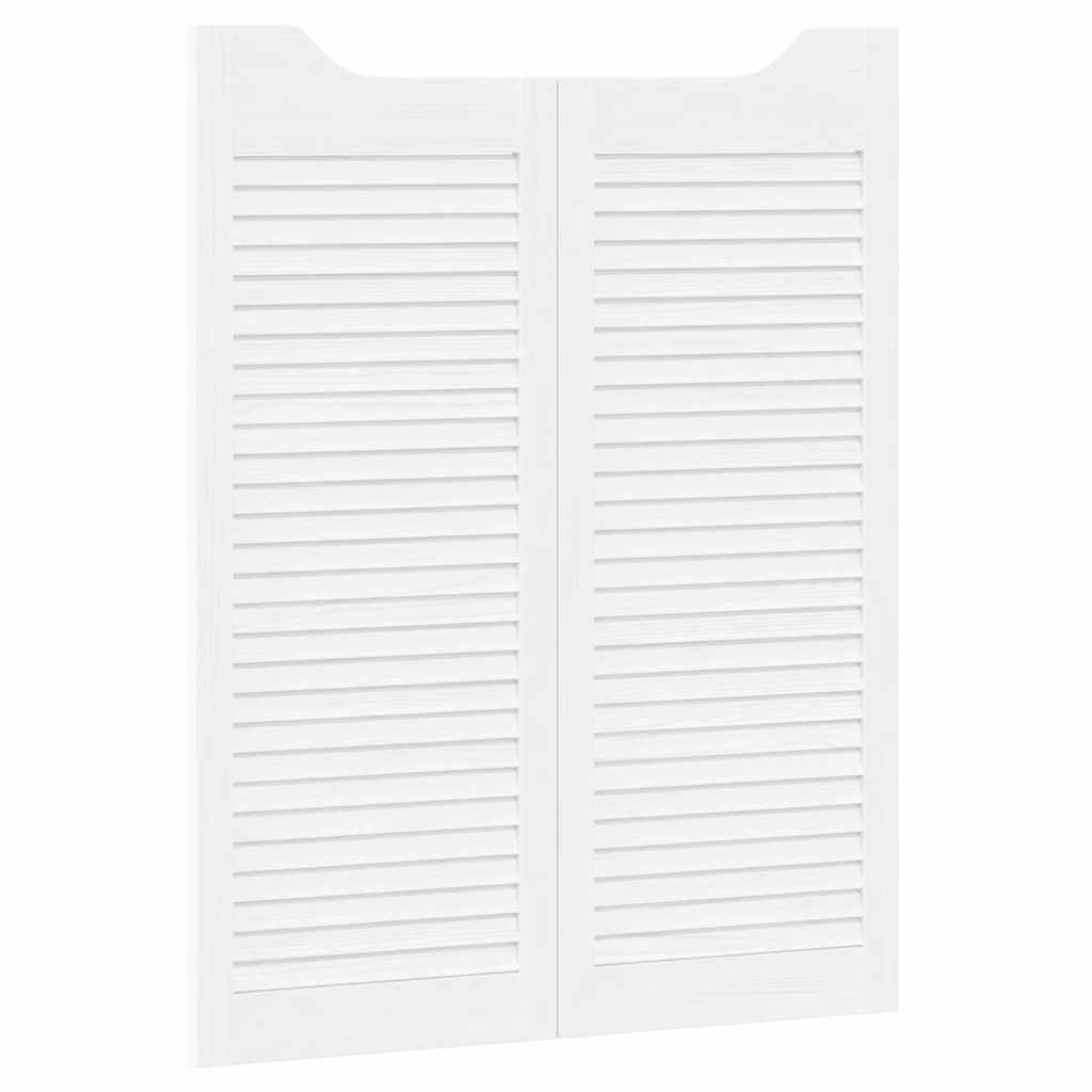 VidaXL Draaideuren louvredesign 2 paar 100x80 cm wit