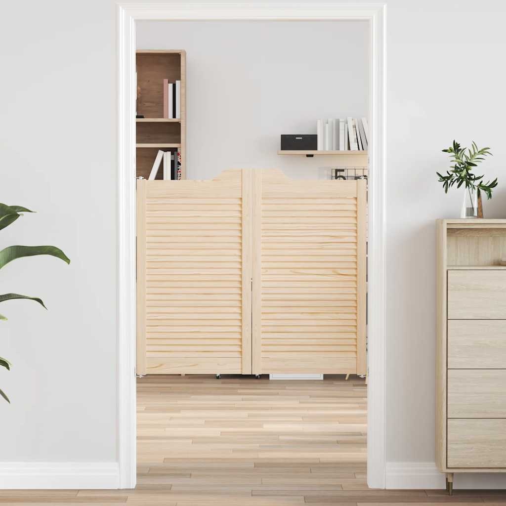 VidaXL Draaideuren louvre design 2-Paar 90x100 cm massief grenenhout