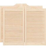 VidaXL Draaideuren louvre design 2-Paar 90x100 cm massief grenenhout