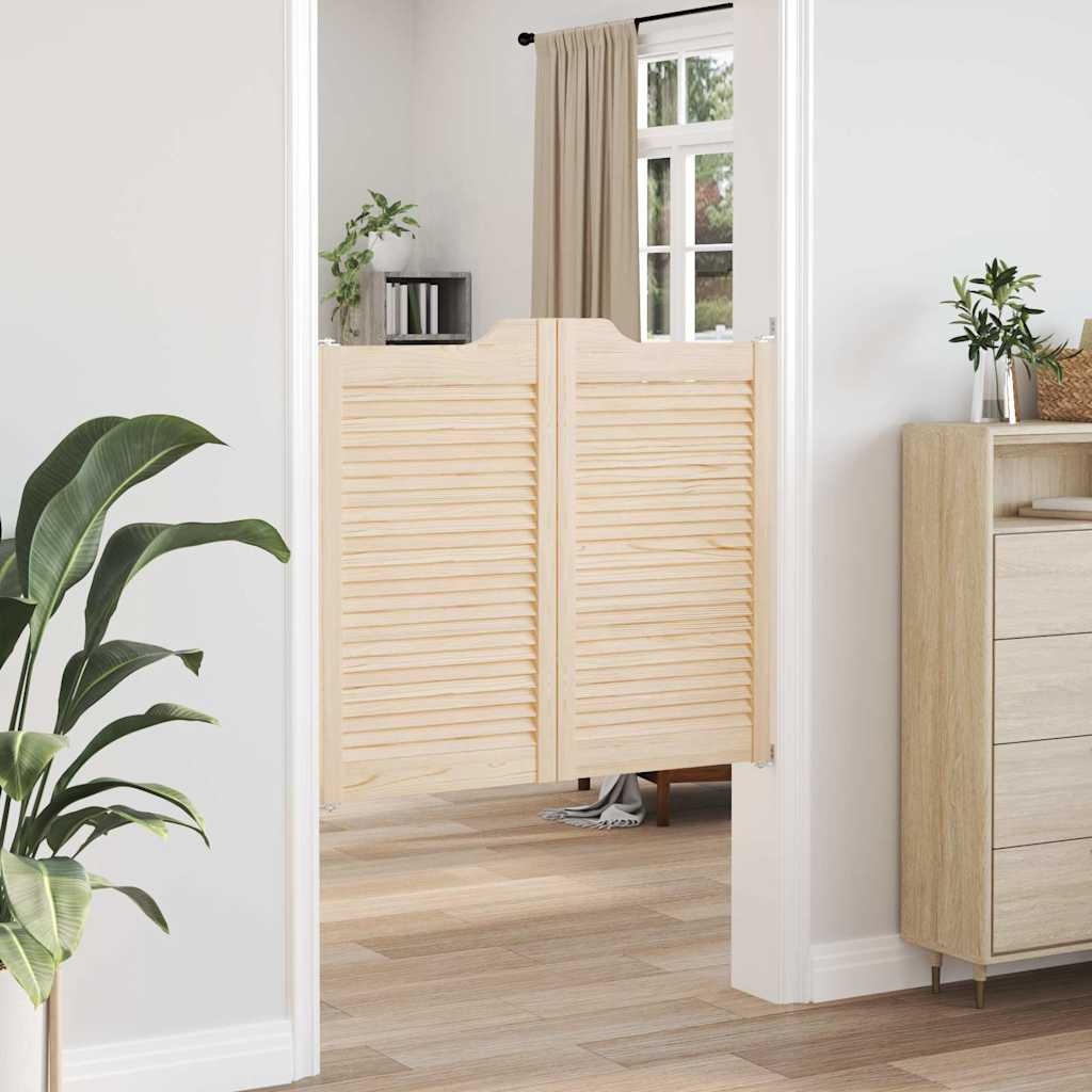 VidaXL Draaideuren louvre design 2-Paar 90x100 cm massief grenenhout