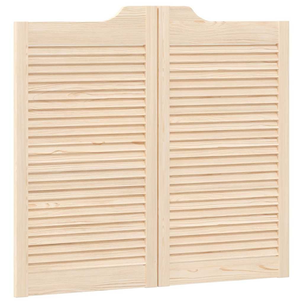 VidaXL Draaideuren louvre design 2-Paar 90x100 cm massief grenenhout