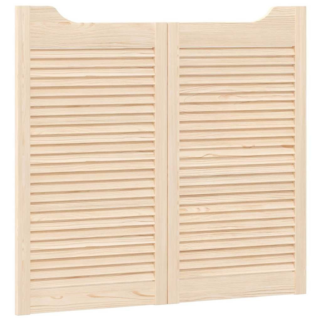 VidaXL Draaideuren louvre design 2-Paar 90x100 cm massief grenenhout
