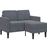 vidaXL 2-zitsbank met ligstoel L-vormig 125 cm fluweel