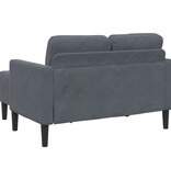 vidaXL 2-zitsbank met ligstoel L-vormig 125 cm fluweel