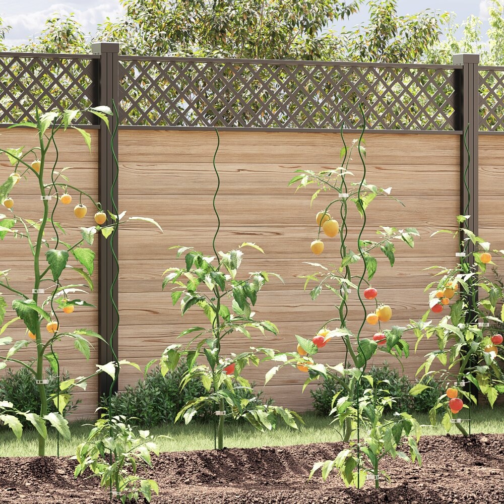 vidaXL Spiraal Plantsteunen 5 stuks 150 cm Staal