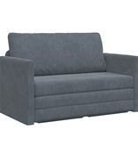 vidaXL Vloer Sofa Bed 2-in-1 Donkergrijs 124x204x61 cm Velvet