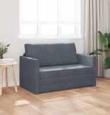 vidaXL Vloer Sofa Bed 2-in-1 Donkergrijs 124x204x61 cm Velvet