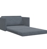 vidaXL Vloer Sofa Bed 2-in-1 Donkergrijs 124x204x61 cm Velvet